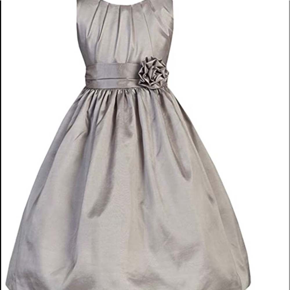 Girls Silver Formal Dress
